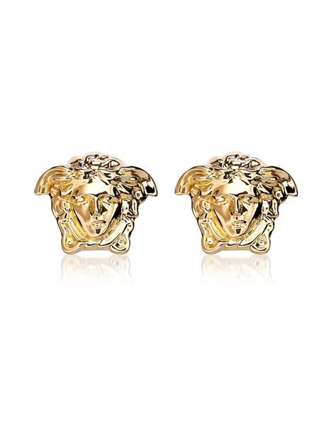 versace logo earrings|versace earrings medusa.